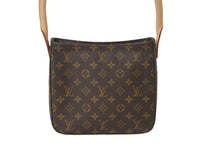 Load image into Gallery viewer, 新品同様 LOUIS VUITTON ルイヴィトン ショルダーバッグ ルーピングMM M51146 モノグラム ブラウン 中古 59368