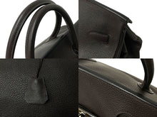 Load image into Gallery viewer, HERMES エルメス バーキン50 ハンドバッグ エベンヌ シルバー金具 トリヨンクレマンス □J刻印 美品 中古 59377