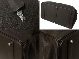 HERMES エルメス バーキン50 ハンドバッグ エベンヌ シルバー金具 トリヨンクレマンス □J刻印 美品 中古 59377