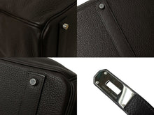 Load image into Gallery viewer, HERMES エルメス バーキン50 ハンドバッグ エベンヌ シルバー金具 トリヨンクレマンス □J刻印 美品 中古 59377