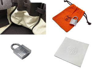 HERMES エルメス バーキン50 ハンドバッグ エベンヌ シルバー金具 トリヨンクレマンス □J刻印 美品 中古 59377