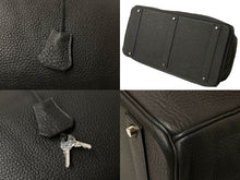 Load image into Gallery viewer, HERMES エルメス バーキン50 ハンドバッグ グラファイト シルバー金具 トリヨンクレマンス □H刻印 美品 中古 59378