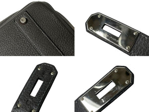 HERMES エルメス バーキン50 ハンドバッグ グラファイト シルバー金具 トリヨンクレマンス □H刻印 美品 中古 59378