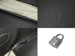 HERMES エルメス バーキン50 ハンドバッグ グラファイト シルバー金具 トリヨンクレマンス □H刻印 美品 中古 59378