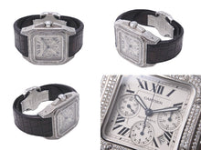 Load image into Gallery viewer, カルティエ CARTIER W20090X8 サントス100 XL アフターダイヤモンド クロノグラフ デイト 自動巻き 美品 中古 59386