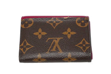 Load image into Gallery viewer, LOUIS VUITTON ルイヴィトン カードケース M62932 ポルトフォイユゾエ ブラウン レッド モノグラム レザー 良品 中古 59393