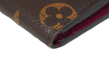Load image into Gallery viewer, LOUIS VUITTON ルイヴィトン カードケース M62932 ポルトフォイユゾエ ブラウン レッド モノグラム レザー 良品 中古 59393