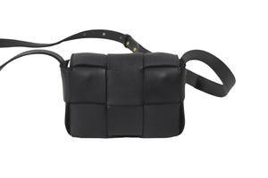 極美品 BOTTEGAVENETA ボッテガヴェネタ ショルダーバッグ マキシイントレチャート カセット ミニ ブラック 666688 中古 59395