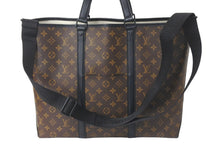 Load image into Gallery viewer, LOUIS VUITTON ルイヴィトン M45733 ウィークエンド トート GM ブラウン レザー モノグラムマカサー ブラック金具 美品 中古 59405