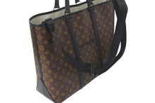 Load image into Gallery viewer, LOUIS VUITTON ルイヴィトン M45733 ウィークエンド トート GM ブラウン レザー モノグラムマカサー ブラック金具 美品 中古 59405