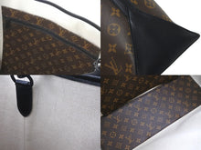 Load image into Gallery viewer, LOUIS VUITTON ルイヴィトン M45733 ウィークエンド トート GM ブラウン レザー モノグラムマカサー ブラック金具 美品 中古 59405