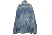 Load image into Gallery viewer, 極美品 BALENCIAGA バレンシアガ デニムジャケット デストロイジャケット 727840 インディゴ サイズL 中古 59408