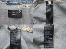 Load image into Gallery viewer, 極美品 BALENCIAGA バレンシアガ デニムジャケット デストロイジャケット 727840 インディゴ サイズL 中古 59408