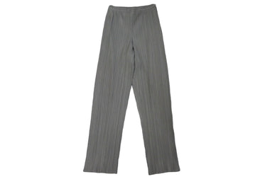 ISSEY MIYAKE イッセイミヤケ テーパードパンツ ウエストゴム 両サイドポケット ポリエステル チャコールグレー 3 美品 中古 59438