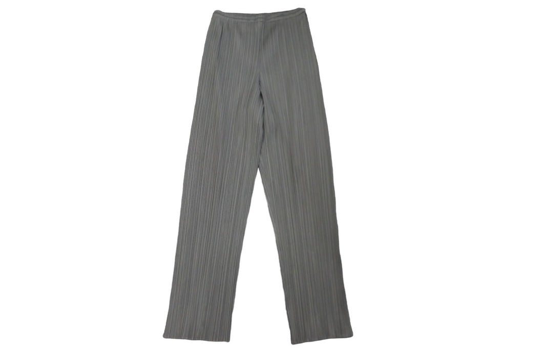 ISSEY MIYAKE イッセイミヤケ テーパードパンツ ウエストゴム 両サイドポケット ポリエステル チャコールグレー 3 美品 中古 59438