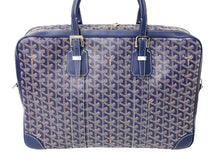 Load image into Gallery viewer, 極美品 GOYARD ゴヤール ビジネスバッグ ブリーフケース アンバサードGM ヘリンボーン柄 ネイビー ベージュ 中古 59440