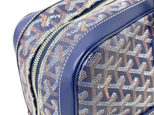 Load image into Gallery viewer, 極美品 GOYARD ゴヤール ビジネスバッグ ブリーフケース アンバサードGM ヘリンボーン柄 ネイビー ベージュ 中古 59440