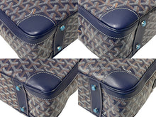 Load image into Gallery viewer, 極美品 GOYARD ゴヤール ビジネスバッグ ブリーフケース アンバサードGM ヘリンボーン柄 ネイビー ベージュ 中古 59440