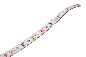 LOUIS VUITTON ルイヴィトン ベルト サンチュール キャレ モノグラム M9272U マルチカラー 90 美品 中古 59441