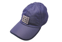 Load image into Gallery viewer, CHANEL シャネル スポーツライン キャップ スポーツキャップ メッシュ ココマーク ネイビー 美品 中古 59450