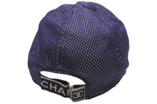 Load image into Gallery viewer, CHANEL シャネル スポーツライン キャップ スポーツキャップ メッシュ ココマーク ネイビー 美品 中古 59450