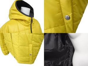 PRADA プラダ ダウンジャケット リバーシブル ブラック イエロー ナイロン サイズ54 SGH037 美品 中古 59457 