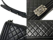 Load image into Gallery viewer, CHANEL シャネル ショルダーバッグ ボーイシャネル 23番台 ブラック ラムスキン ヴィンテージシルバー金具 美品 中古 59465