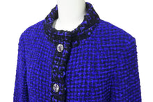 Load image into Gallery viewer, 極美品 CHANEL シャネル ジャケット 2022-2023AW ロングツイードジャケット ブルー サイズ34 P73179V64585 中古 59467