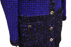 極美品 CHANEL シャネル ジャケット 2022-2023AW ロングツイードジャケット ブルー サイズ34 P73179V64585 中古 59467