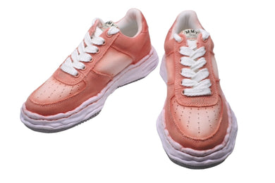 新品未使用 MIHARA YASUHIRO ミハラヤスヒロ オリジナルソール スプレーエフェクト キャンバス ローカット スニーカー ピンク 42 A12FW717 中古 59485