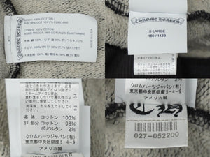 CHROME HEARTS クロムハーツ ハーフジップ トレーナー スウェット ダガージップ ブラック サイズXL 美品 中古 59505