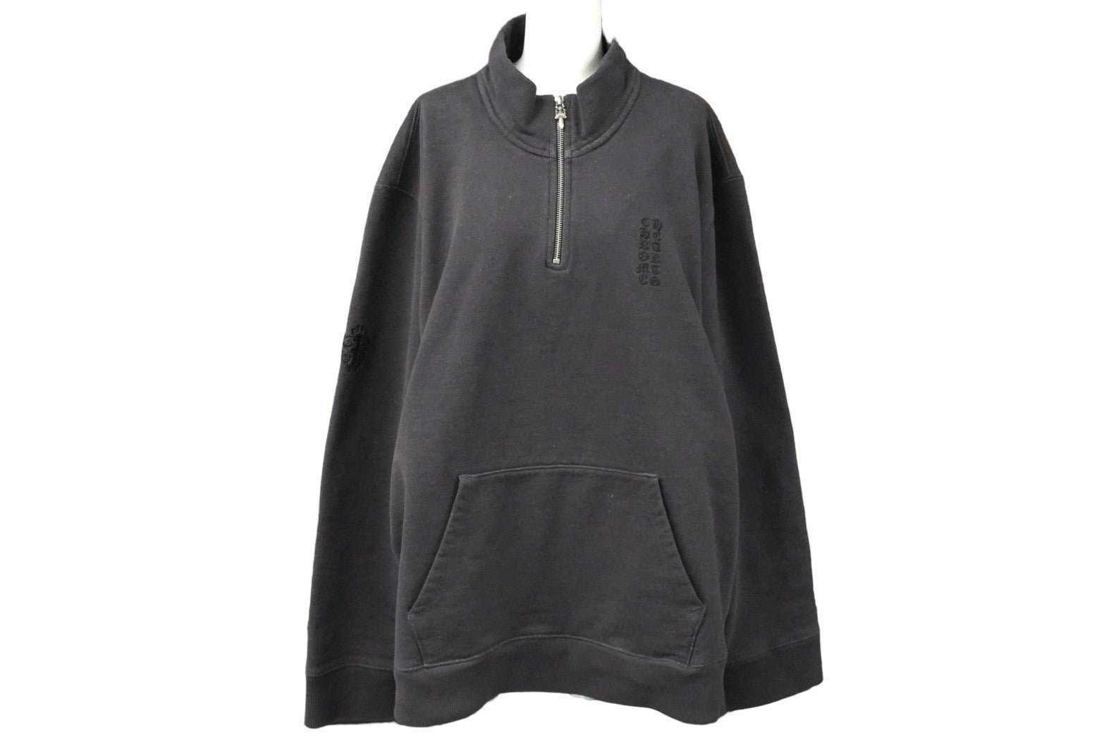 Chrome Hearts ブラック スウェット X-LARGE CHROME HEARTS クロムハーツ スウェット トレーナー ネックロゴ