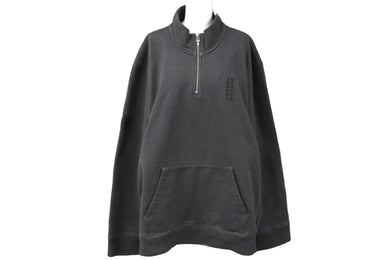 CHROME HEARTS クロムハーツ ハーフジップ トレーナー スウェット ダガージップ ブラック サイズXL 美品 中古 59505