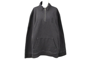 CHROME HEARTS クロムハーツ ハーフジップ トレーナー スウェット ダガージップ ブラック サイズXL 美品 中古 59505