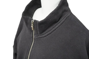 CHROME HEARTS クロムハーツ ハーフジップ トレーナー スウェット ダガージップ ブラック サイズXL 美品 中古 59505