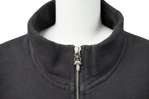 CHROME HEARTS クロムハーツ ハーフジップ トレーナー スウェット ダガージップ ブラック サイズXL 美品 中古 59505