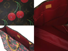 Load image into Gallery viewer, LOUIS VUITTON ルイ ヴィトン トートバッグ 村上隆 M95010 サックプラ モノグラムチェリー PVC 2005年 ブラウン 美品 中古 59510