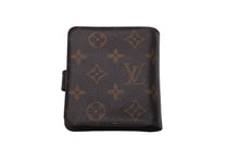 Load image into Gallery viewer, LOUIS VUITTON ルイヴィトン モノグラム コンパクト ジップ 二つ折り財布 M61667 ブラウン ウォレット 小物 ロゴ 良品 中古 59512