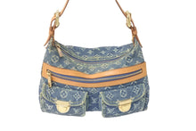Load image into Gallery viewer, LOUIS VUITTON ルイヴィトン モノグラムデニム バギーPM ワンショルダーバッグ M95049 ブルー ロゴ 肩掛け 美品 良品 中古 59513