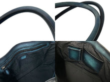 Load image into Gallery viewer, Berluti ベルルッティ トートバッグ トゥジュール スクリットレザー スティールブルー シルバー金具 美品 中古 59515