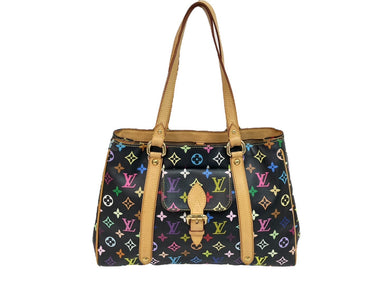 LOUIS VUITTON ルイヴィトン トートバッグ オーレリアMM M40095 モノグラムマルチカラー ブラック 美品 中古 59523