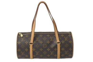 LOUIS VUITTON ルイヴィトン モノグラム パピヨン30 ハンドバッグ ブラウン PVC 鞄 ロゴ 手持ち M51385 美品 中古 59524