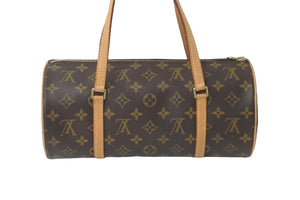 LOUIS VUITTON ルイヴィトン モノグラム パピヨン30 ハンドバッグ ブラウン PVC 鞄 ロゴ 手持ち M51385 美品 中古 59524