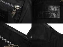 Load image into Gallery viewer, CHROME HEARTS クロムハーツ FSトートバッグ セメタリークロスパッチ ブラック レザー シルバー925 美品 中古 59528