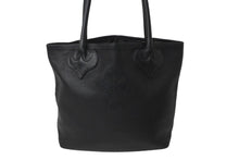 Load image into Gallery viewer, CHROME HEARTS クロムハーツ FSトートバッグ セメタリークロスパッチ ブラック レザー シルバー925 美品 中古 59528