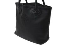 Load image into Gallery viewer, CHROME HEARTS クロムハーツ FSトートバッグ セメタリークロスパッチ ブラック レザー シルバー925 美品 中古 59528