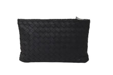 Load image into Gallery viewer, 極美品 BOTTEGAVENETA ボッテガヴェネタ クラッチバッグ イントレチャート ブラック レザー 608232 中古 59533
