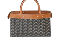 Load image into Gallery viewer, GOYARD ゴヤール ハンドバッグ 廃盤 ジャージーPM ヘリンボーン柄 ブラック ブラウン シルバー金具 美品 中古 59536