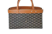 Load image into Gallery viewer, GOYARD ゴヤール ハンドバッグ 廃盤 ジャージーPM ヘリンボーン柄 ブラック ブラウン シルバー金具 美品 中古 59536