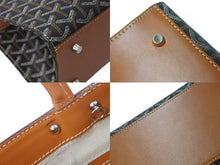 Load image into Gallery viewer, GOYARD ゴヤール ハンドバッグ 廃盤 ジャージーPM ヘリンボーン柄 ブラック ブラウン シルバー金具 美品 中古 59536